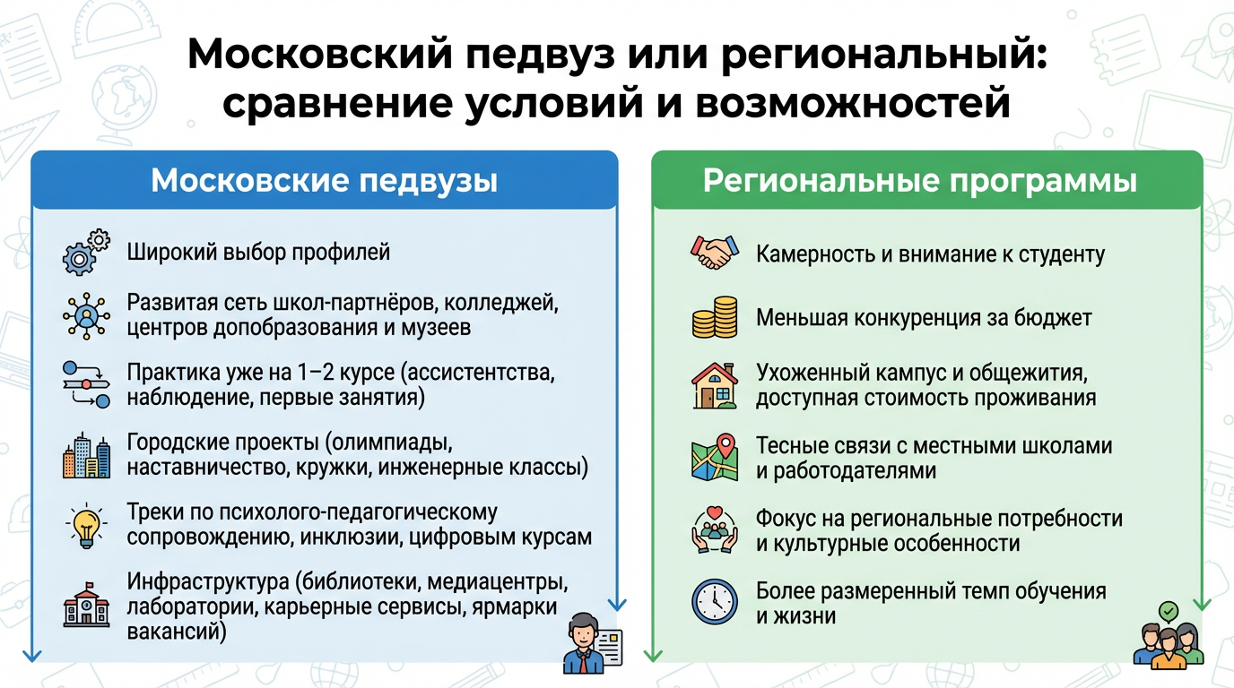 Московский педВУЗ или региональный: в чём различия